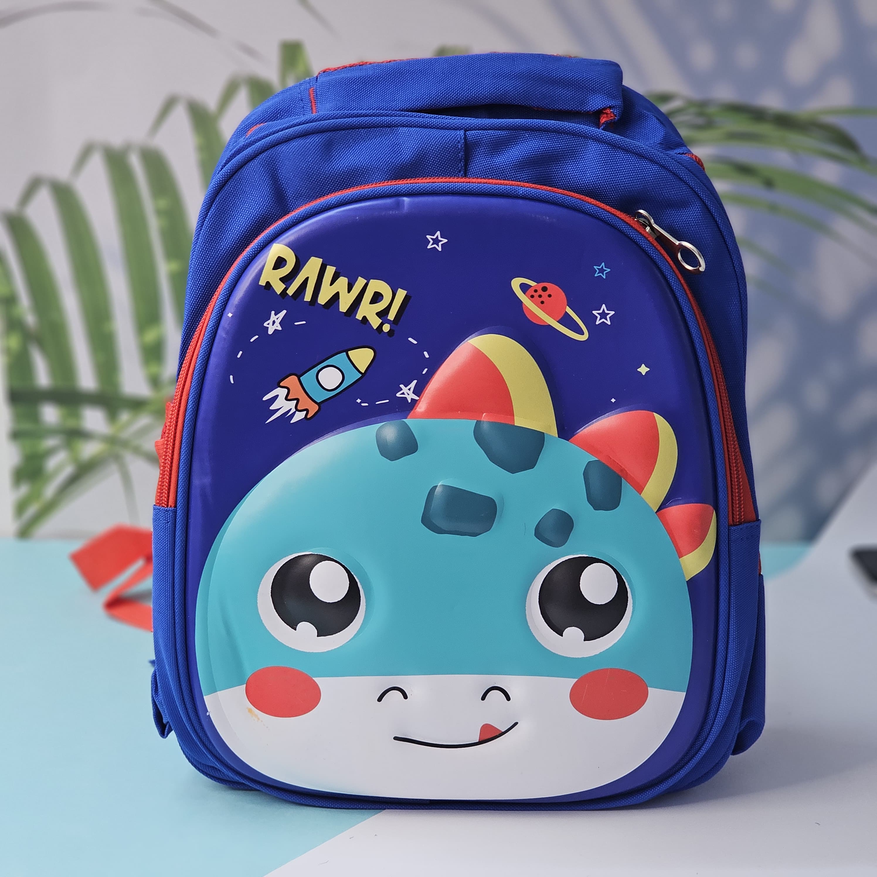 Usmile Toys girls' school backpack: a vibrant pink bag with a large, smiling unicorn graphic and a 'Good' speech bubble, perfect for young students." www.usmile.toys